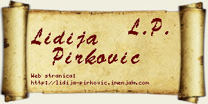 Lidija Pirković vizit kartica
